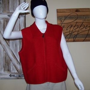 Limited L Red Wool Vest